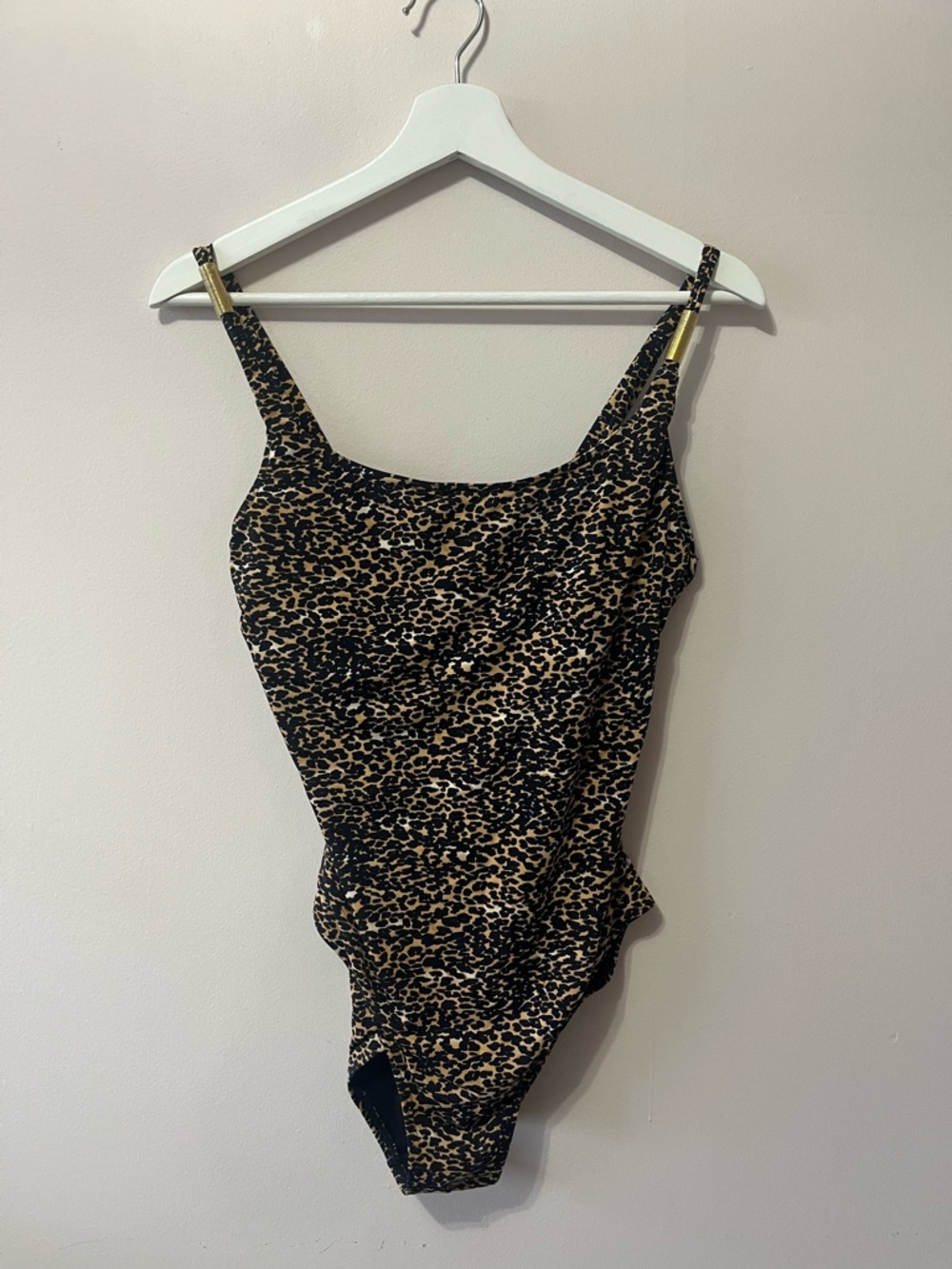 90s Leopard Print One-Piece Swimsuit.
